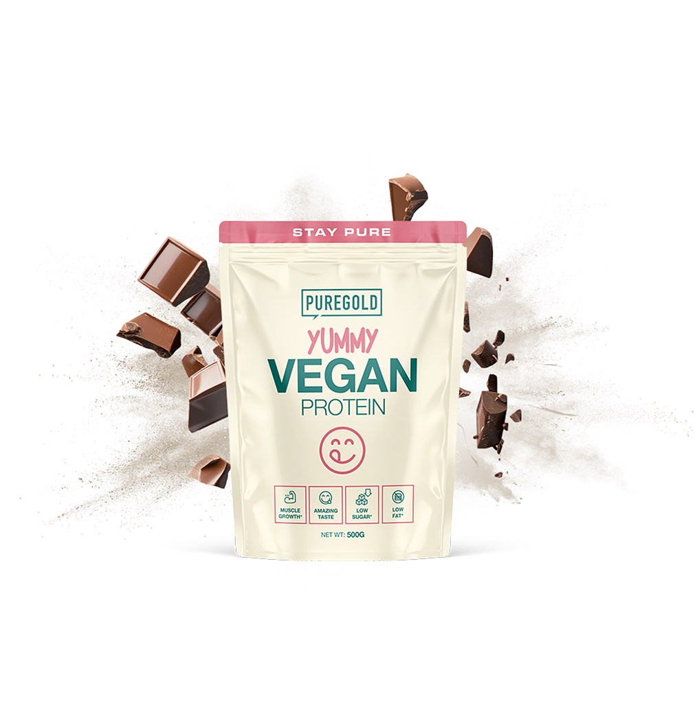 Yummy vegan protein powder package